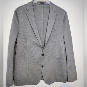 JF J.ferrar Slim Fit Gray Sport Two Buttons Style Coat Sz L42/44R Spandex